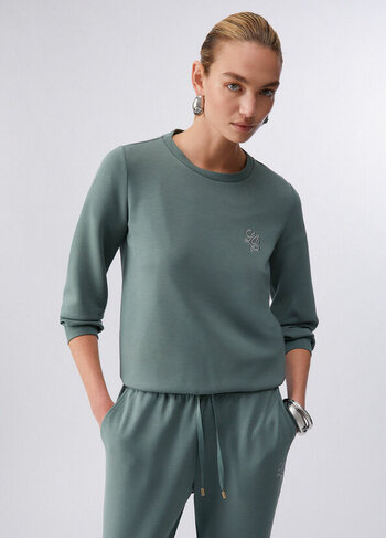 Liu-Jo sweatshirt logo military SS26