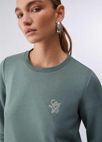 Liu-Jo sweatshirt logo military SS26