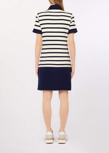 Liu-Jo kleed gestreept milk blue sky SS26