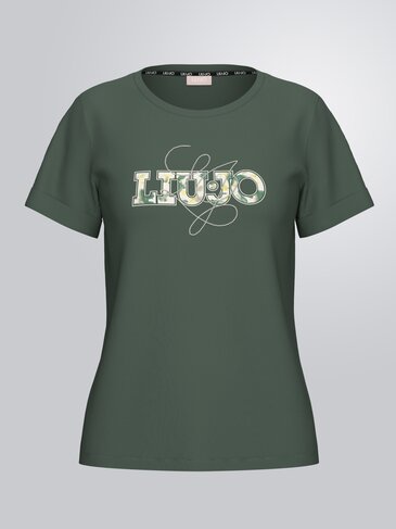 Liu-Jo t-shirt logo military SS26