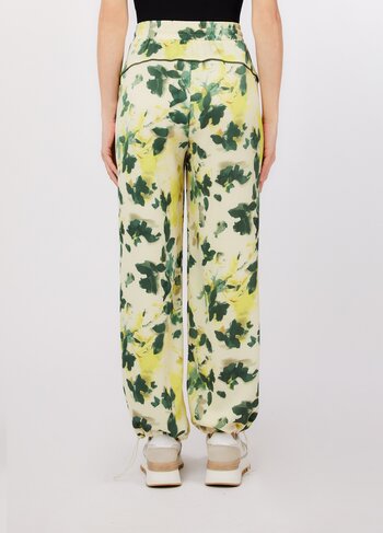 Liu-Jo broek lungo green shades white milk SS26