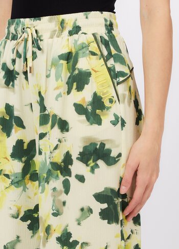 Liu-Jo broek lungo green shades white milk SS26