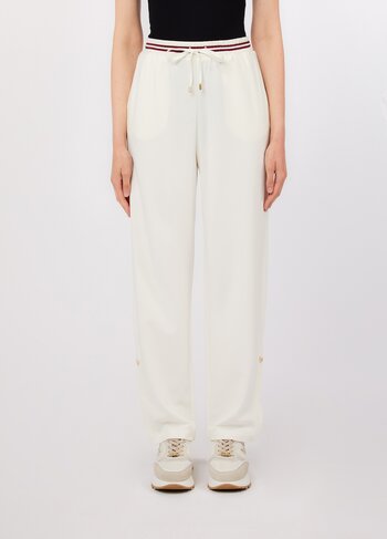 Liu-Jo broek jersey lungo white milk SS26