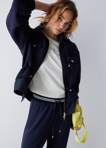 Liu-Jo jas capuchon night blue sky SS26