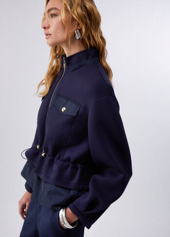 Liu-Jo jas capuchon night blue sky SS26