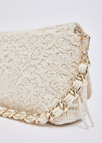 Liu-Jo handtas La Puffy gehaakte tas creme SS26