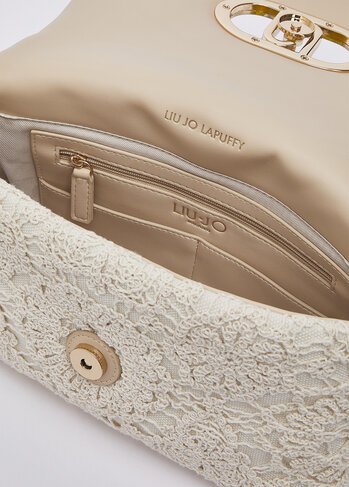 Liu-Jo handtas La Puffy gehaakte tas creme SS26