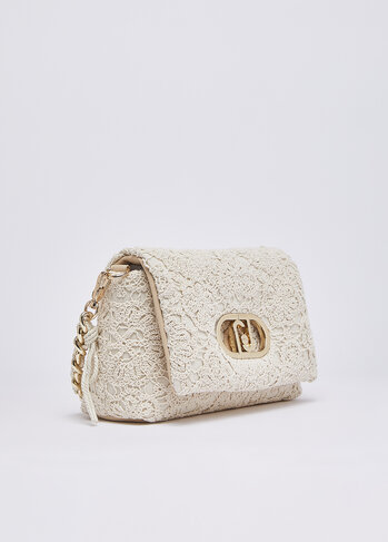 Liu-Jo handtas La Puffy gehaakte tas creme SS26