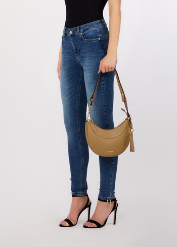 Liu-Jo handtas hobo tas middelgroot met bedeltje mud SS26