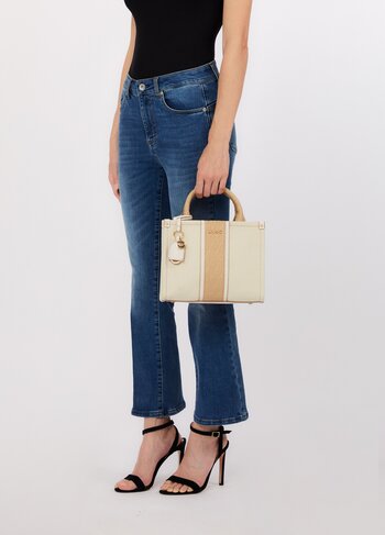 Liu-Jo jacquard tas cream 