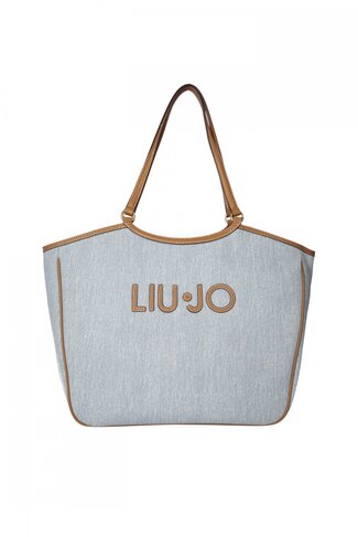 Liu-Jo boodschappentas light denim SS26