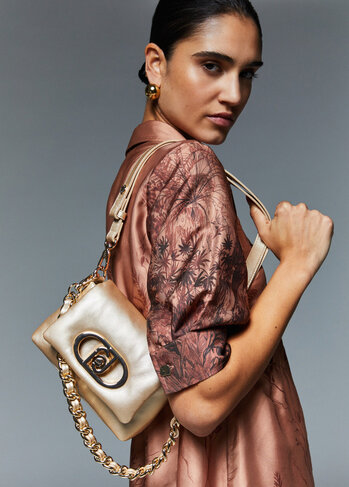 Liu-Jo handtas La Puffy kleine tas light gold SS26