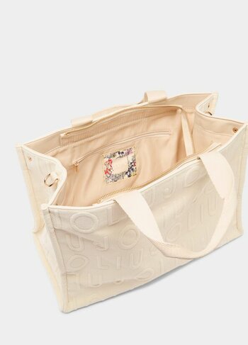 Liu-Jo draagtas middelgroot gebreid white cream SS26