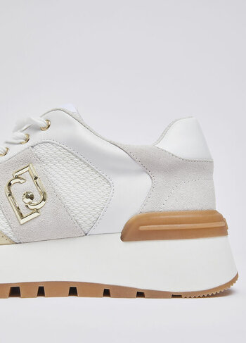 Liu-Jo sneaker amazing bis 43 suède en mesh wit SS26