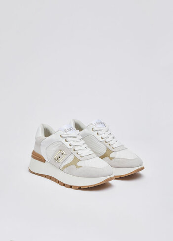 Liu-Jo sneaker amazing bis 43 suède en mesh wit SS26