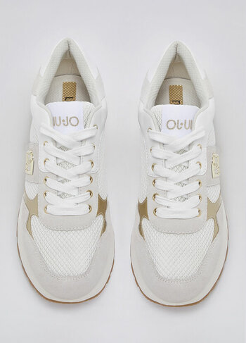 Liu-Jo sneaker amazing bis 43 suède en mesh wit SS26