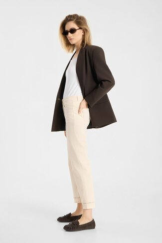 Raffaello Rossi broek Kira 7/8 cream SS26