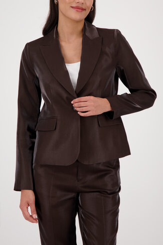 Monari jacket blazer Lamé dark chocolate SS26