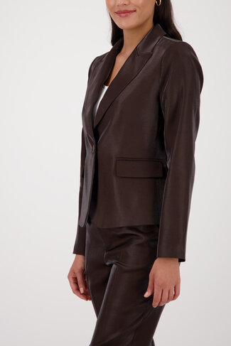 Monari jacket blazer Lamé dark chocolate SS26