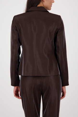 Monari jacket blazer Lamé dark chocolate SS26