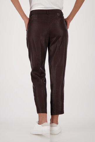 Monari broek lamé dark chocolate SS26