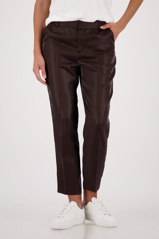 Monari broek lamé dark chocolate SS26