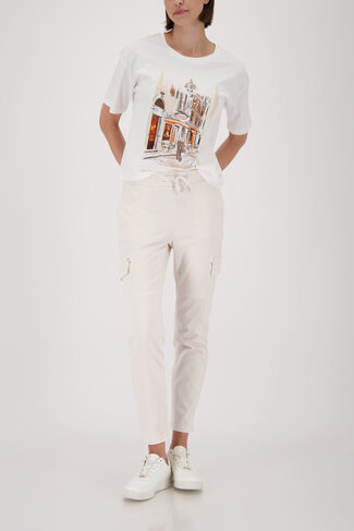 Monari t-shirt city ronde nek off-white SS26