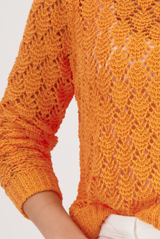 Monari pullover chenille ajour ronde nek aperitif SS26