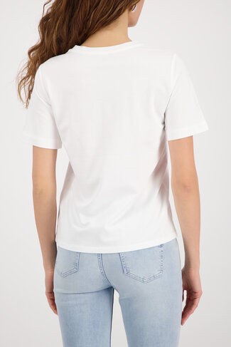 Monari t-shirt 3d blume ronde nek off-white SS26