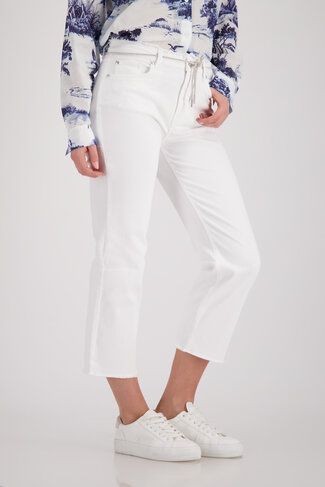 Monari broek jeans gurtel straight cream SS26