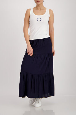 Monari top mini druck ronde nek cream SS26