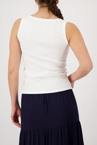 Monari top mini druck ronde nek cream SS26