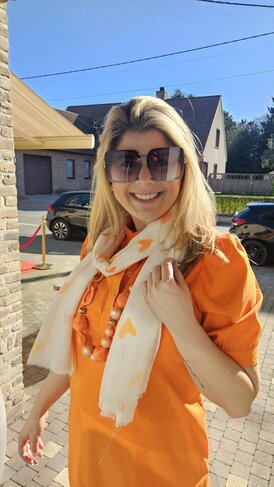 Comme Ca kleed Medina burnt orange SS26