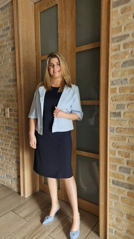 Comme Ca jacket Balius light blue/camel SS26