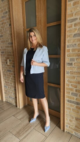 Comme Ca jacket Balius light blue/camel SS26