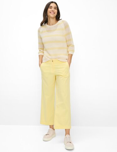 Brax trui gebreid zuiver katoen style Nala limoncello SS26