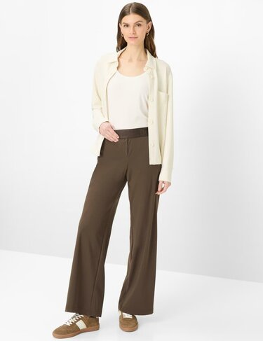 Brax broek wide leg style Maine dark ebony SS26