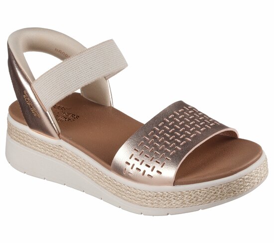 Skechers sandaal step aside rose gold SS26