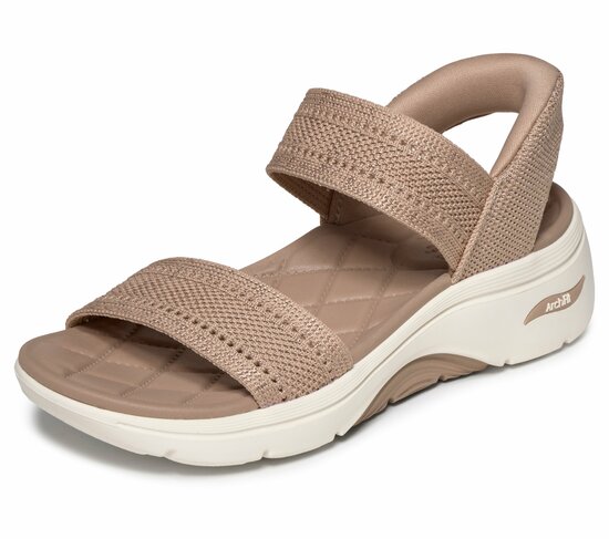 Skechers sandaal slip-in tan SS26