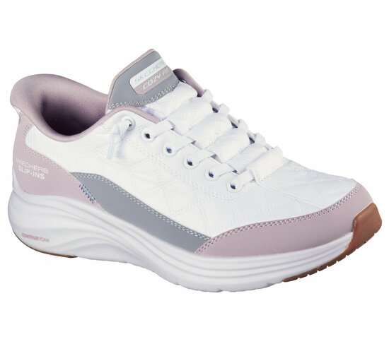 Skechers sneaker slip-in contour foam white lavendel SS26