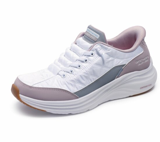 Skechers sneaker slip-in contour foam white lavendel SS26