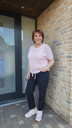 Monari pullover basic schmuck ronde nek french rose SS26