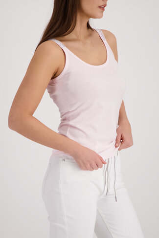 Monari top basic ronde nek french rose SS26