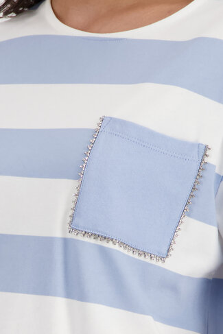 Monari pull ringle schmuck rond enek sea side striped SS26