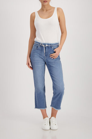 Monari top basic ronde nek cream SS26