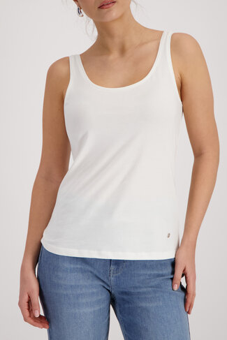 Monari top basic ronde nek cream SS26