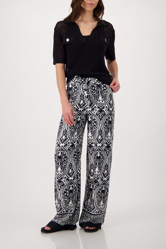 Monari polo t-shirt 1/2 mouw zwart SS26