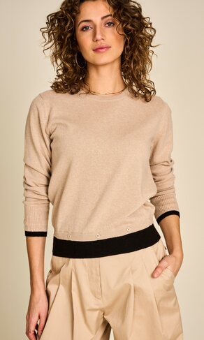 Due Amanti pull Batie beige FW26