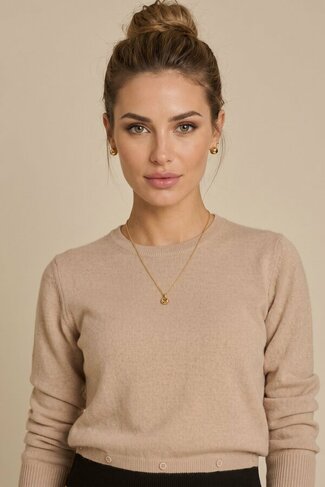 Due Amanti pull Batie beige FW26