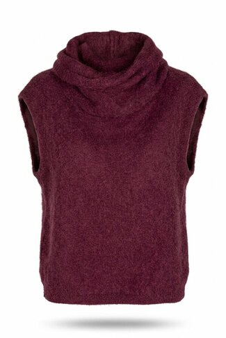 Due Amanti pull Tulip bordeaux FW26